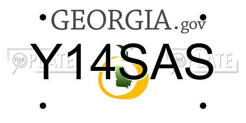 Y14SAS Georgia License Plate