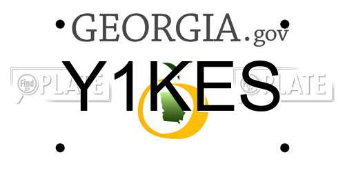 Y1KES Georgia License Plate