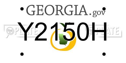 Y2150H Georgia License Plate
