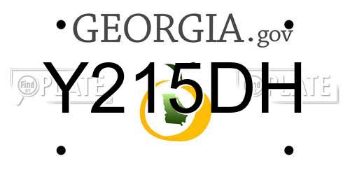 Y215DH Georgia License Plate