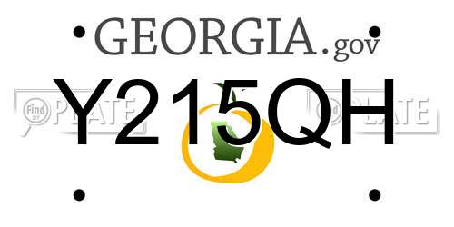 Y215QH Georgia License Plate
