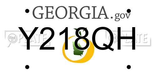Y218QH Georgia License Plate