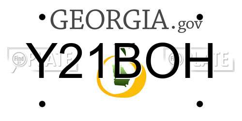 Y21BOH Georgia License Plate
