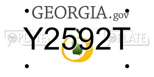 Y2592T Georgia License Plate