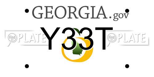 Y33T Georgia License Plate