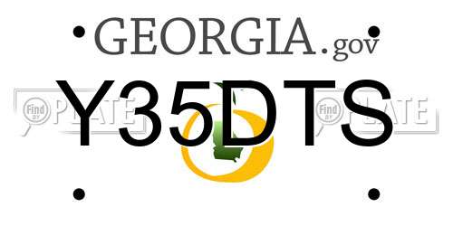 Y35DTS Georgia License Plate