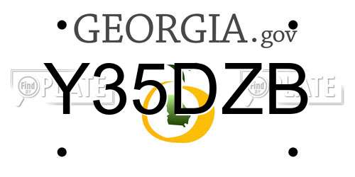 Y35DZB Georgia License Plate