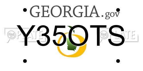 Y35OTS Georgia License Plate