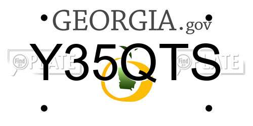 Y35QTS Georgia License Plate