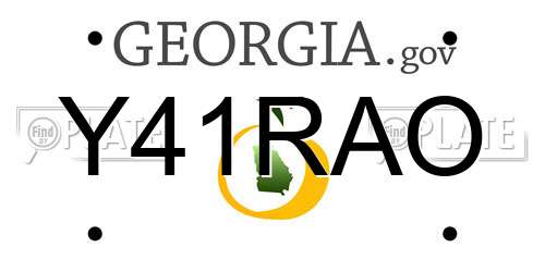 Y41RAO Georgia License Plate