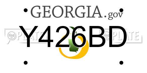 Y426BD Georgia License Plate