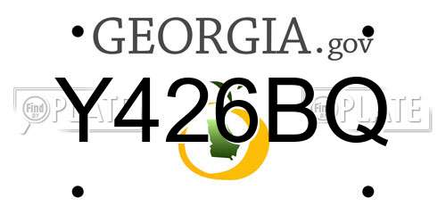 Y426BQ Georgia License Plate