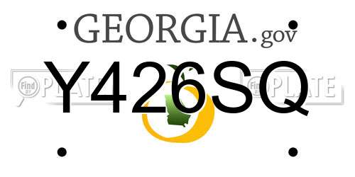 Y426SQ Georgia License Plate