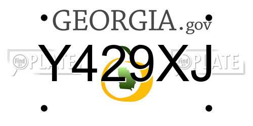 Y429XJ Georgia License Plate