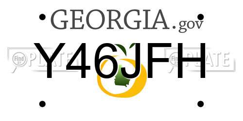 Y46JFH Georgia License Plate