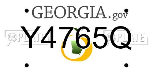 Y4765Q Georgia License Plate