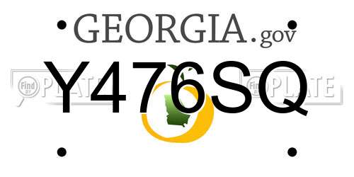 Y476SQ Georgia License Plate