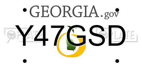 Y47GSD Georgia License Plate