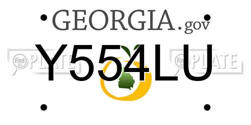 Y554LU Georgia License Plate
