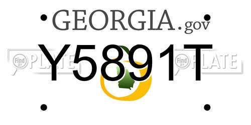 Y5891T Georgia License Plate