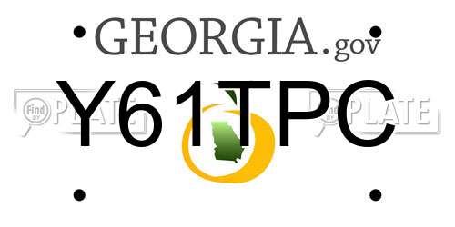 Y61TPC Georgia License Plate