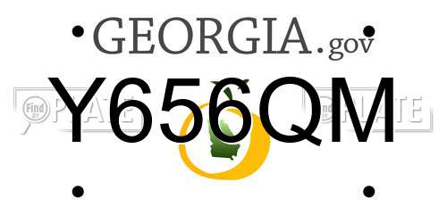 Y656QM Georgia License Plate
