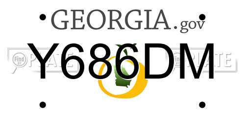 Y686DM Georgia License Plate