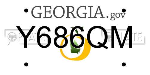 Y686QM Georgia License Plate