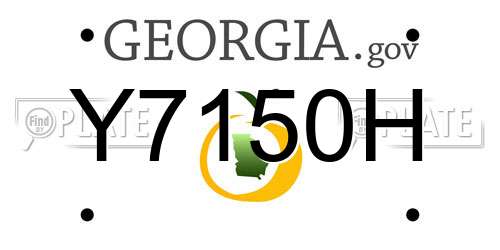 Y7150H Georgia License Plate