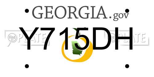 Y715DH Georgia License Plate