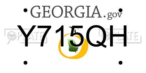 Y715QH Georgia License Plate