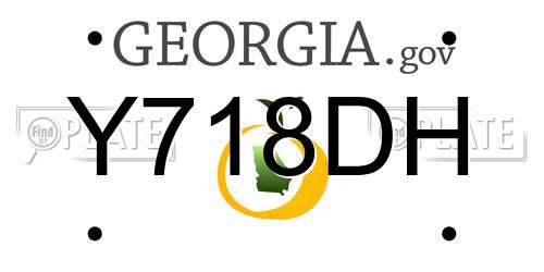 Y718DH Georgia License Plate