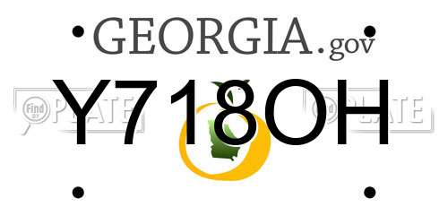Y718OH Georgia License Plate