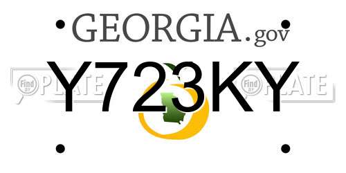 Y723KY Georgia License Plate