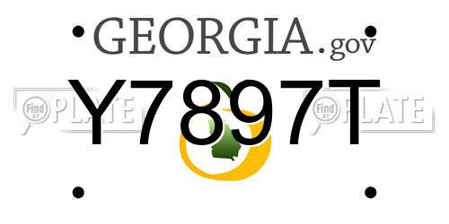 Y7897T Georgia License Plate