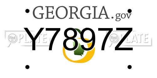 Y7897Z Georgia License Plate