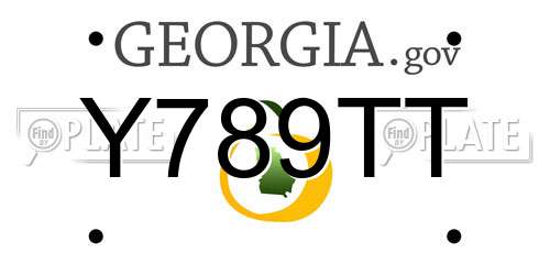 Y789TT Georgia License Plate