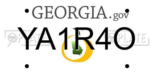 YA1R4O Georgia License Plate