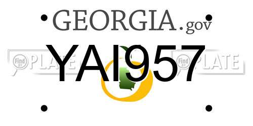 YAI957 Georgia License Plate