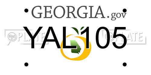 YAL105 Georgia License Plate
