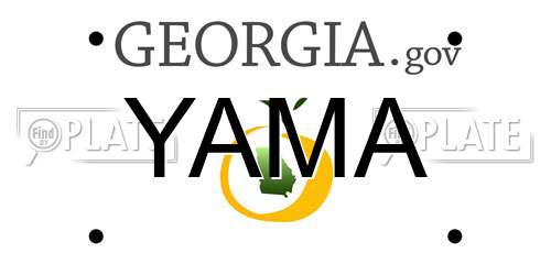 YAMA Georgia License Plate