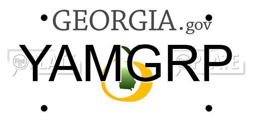 YAMGRP Georgia License Plate