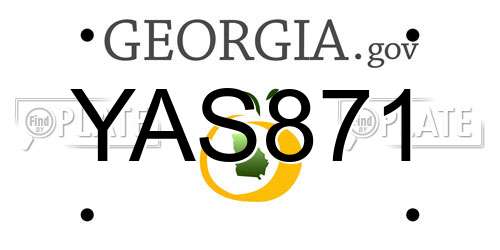 YAS871 Georgia License Plate