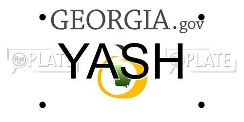 YASH Georgia License Plate