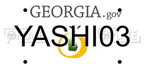 YASHI03 Georgia License Plate