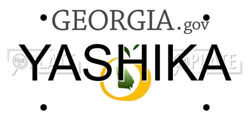 YASHIKA Georgia License Plate