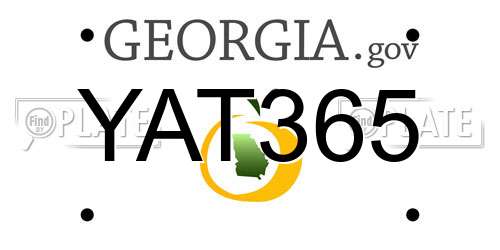 YAT365 Georgia License Plate