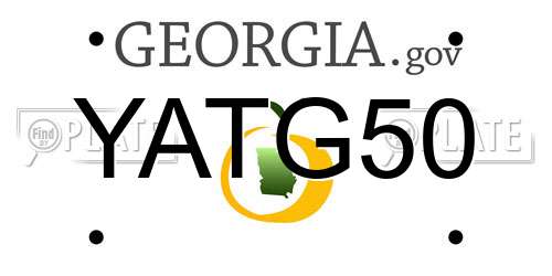 YATG50 Georgia License Plate