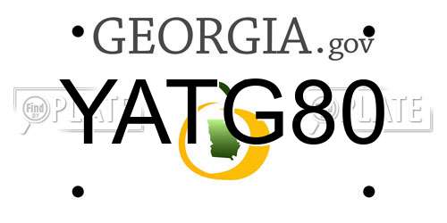 YATG80 Georgia License Plate