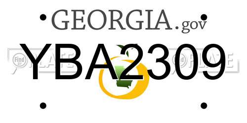 YBA2309 Georgia License Plate